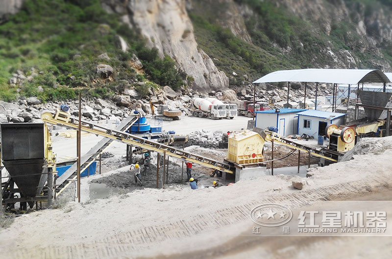 河南安陽河卵石制砂碎石生產線，級配好，使用率高