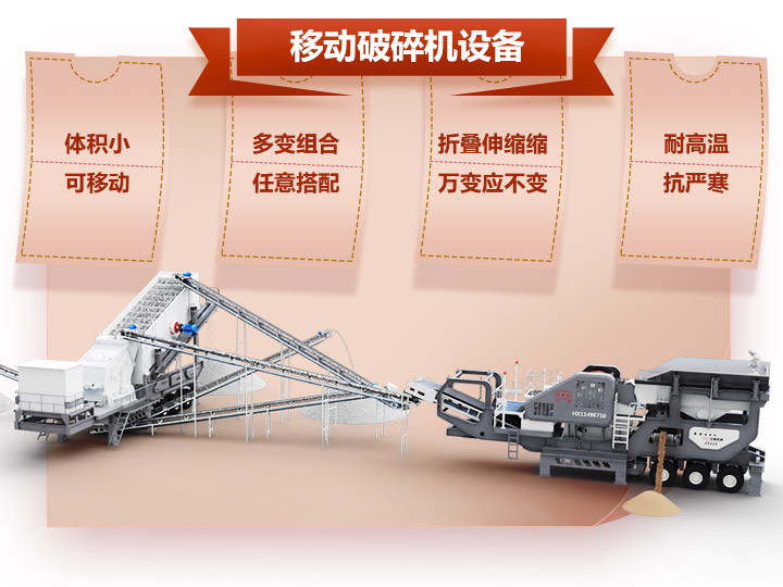 移動破碎車體積小，組合多，性能先進