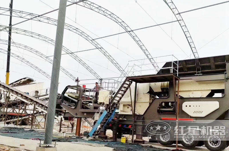 鄂破移動破碎站現場搭建，操簡單方便