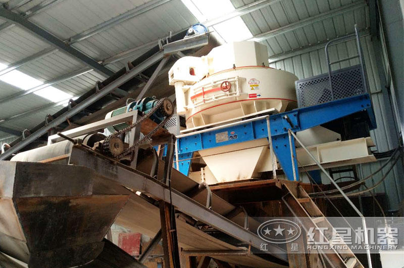 環保型石子生產線制砂機現場，運行穩定，故障率低