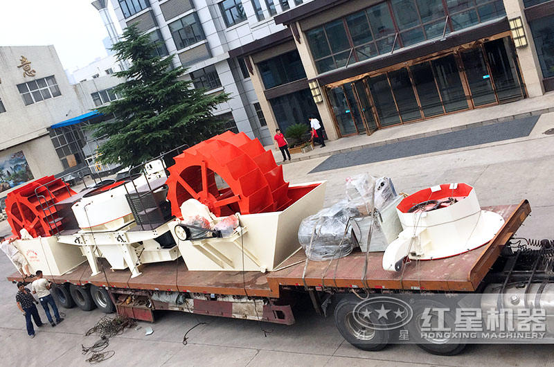 環(huán)保機制砂洗沙生產(chǎn)線全套設(shè)備待發(fā)貨